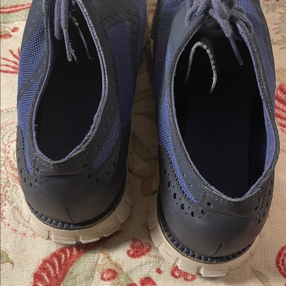 Cole Haan Grand.OS Navy and Royal Blue Lace Up Oxfords - Picture 12 of 14